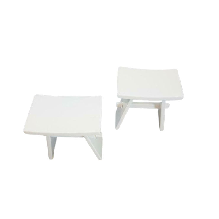 Set Van 2 Moderne Witte Krukken