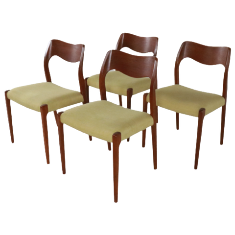 Set Van 4 Eetkamerstoelen Niels O Möller Model 71