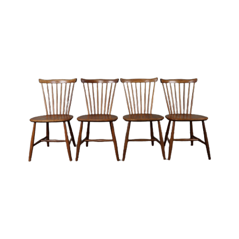 Set Van 4 Pastoe, Yngve Ekstrom Eetkamerstoelen, Model Sh41