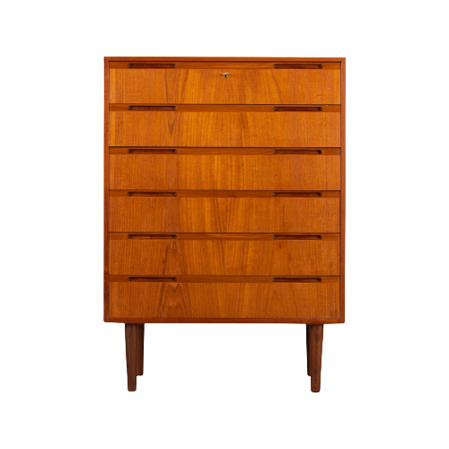 Deens Midcentury Design Hoge Teak Ladekast