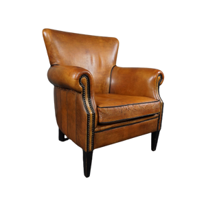 Stoere Comfortabele En Prachtige Schapenleren Fauteuil, Armchair