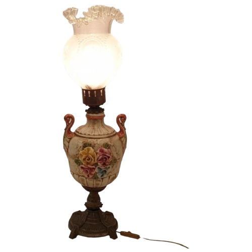 Tafellamp Elektrische Olielamp Met Bloemen