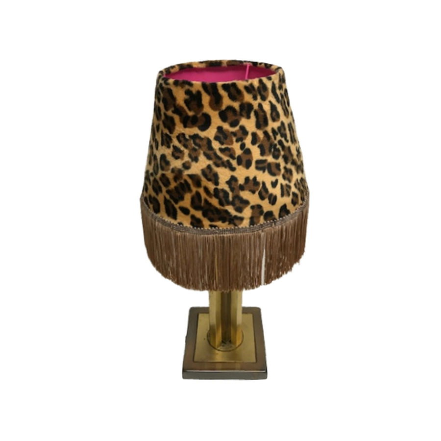 Tafellamp Leopard Punk Eclectic Pink Met Franjes Deknudt - RELIVING