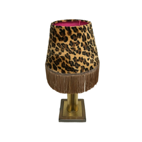 Tafellamp Leopard Punk Eclectic Pink Met Franjes Deknudt - RELIVING