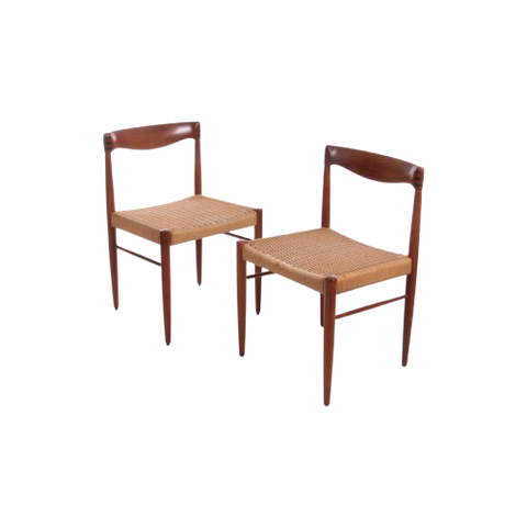 Twee Eetkamerstoelen Van H.W.Klein Voor Bramin1960