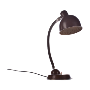 Unieke Art Deco Tafellamp In Bruin| Industriele Bureaulamp | Unieke Vintage Bureaulamp Bruine| Ou