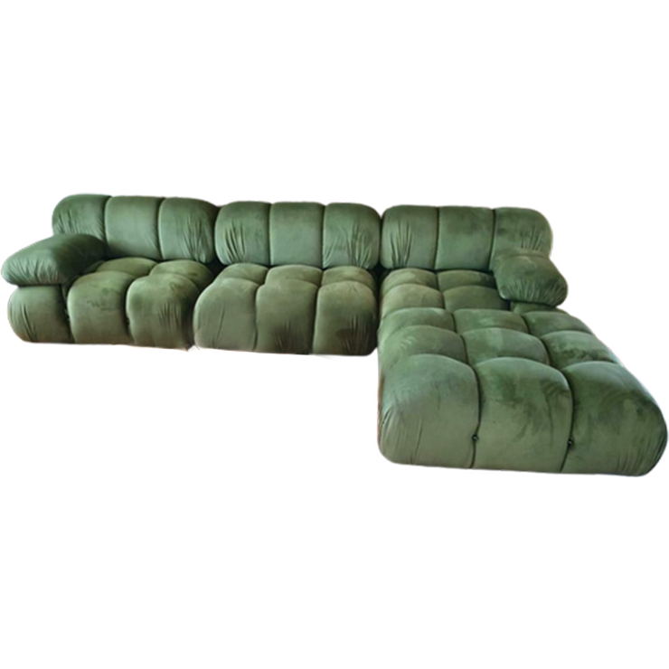 Velvet Mosgroene Couch / Zetel / Bank