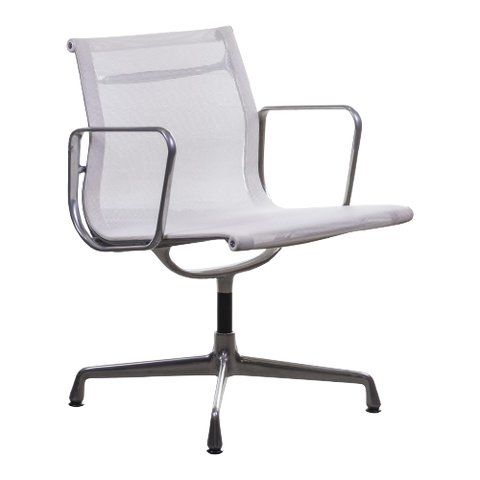 Vitra Ea107 Wit Netweave Onderstel Gepolijst Alu