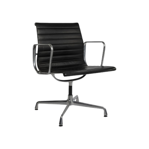 Vitra Eames Ea107 Zwart Leder