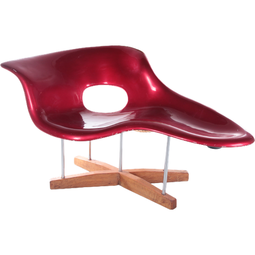 Vitra La Chaise Loungestoel Met Houten Onderstel,1970