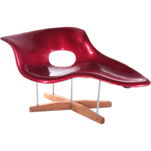 Vitra La Chaise Loungestoel Met Houten Onderstel,1970