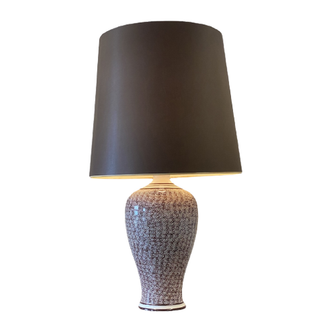 Xl Bruine Keramiek Tafellamp 91Cm Hoog - Schemerlamp - Lamp