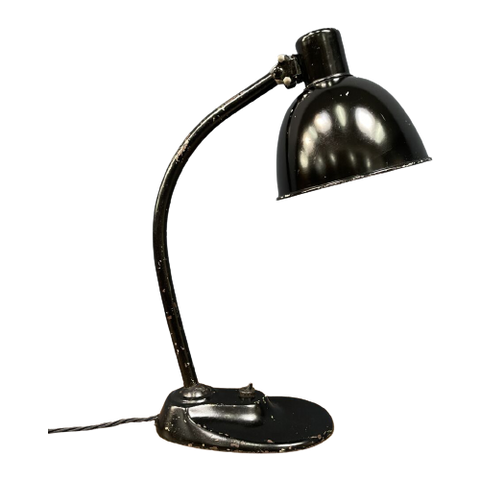 Zwarte Bauhaus Stijl Bureaulamp Uit Hongarije